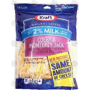 Kraft Natural Cheese colby & monterey jack; shredded reduced fat c7-oz