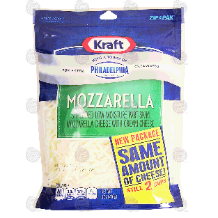 Kraft Philadelphia mozzarella shredded cheese with cream cheese 8-oz