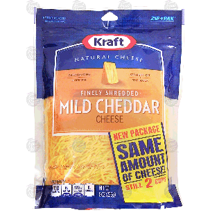 Kraft Natural Cheese mild cheddar finely shredded cheese 8-oz