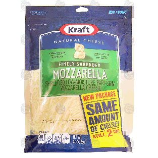 Kraft Natural Cheese finely shredded mozzarella cheese 8-oz