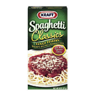Kraft Dinners Spaghetti Classics Tangy Italian 8oz