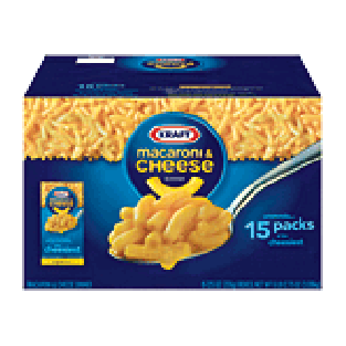 Kraft  macaroni & cheese dinner, original flavor, 15 7.25-oz b108.75oz