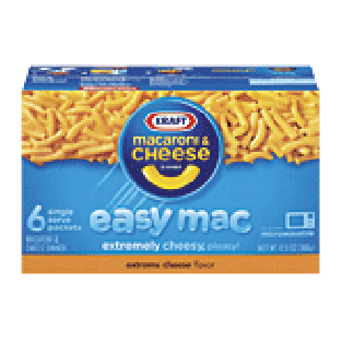 Kraft Easy Mac extreme cheese macaroni and cheese dinner 6 3/4 c 12.9oz
