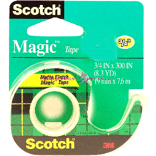 Scotch Magic matte finish, magic tape, 3/4 in x 300 in  1ct