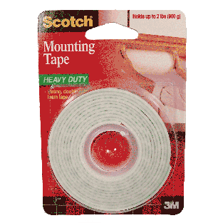 Scotch  permanent mounting tape, 1/2 in x 75 in  1ct