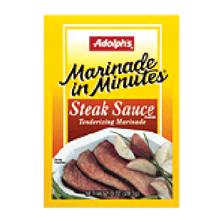Adolph's Marinade in Minutes steak sauce flavor, tenderizing marina1oz
