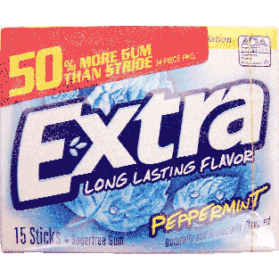 Extra  peppermint sugar free gum 15ct