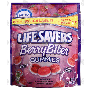 Life Savers Berry Bites gummies, strawberry, red raspberry, and che 8oz