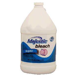 Majestic  bleach, regular, formulated for high efficiency & standa1gal