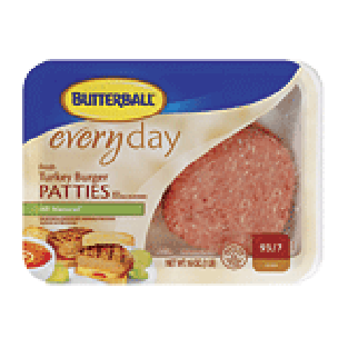 Butterball everyday turkey burger patties 16oz