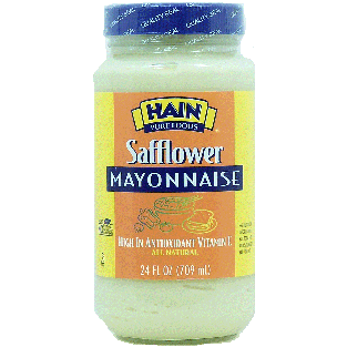 Hain Pure Foods safflower mayonnaise, all natural 24fl oz