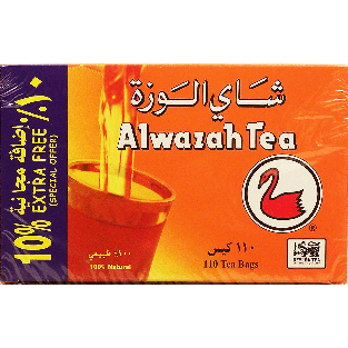 Alwazah  ceylon tea, 2-gram bags, 10% free 110ct