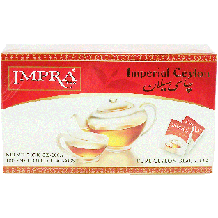 Impra Imperial ceylon black tea, 100-enveloped tea bags 7.054oz