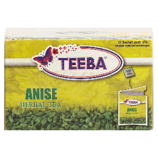 Teeba  anise herbal tea, sachets 25ct