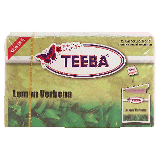 Teeba  lemon verbena tea, 25-sachets 1.4oz
