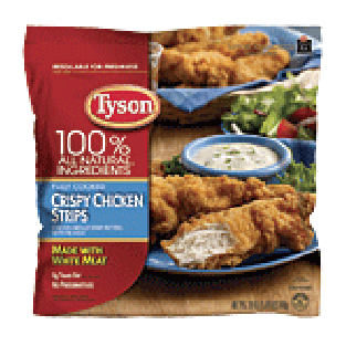 Tyson  fully cooked crispy chicken strips 25-oz