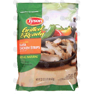 Tyson Grilled & Ready fully cooked fajita chicken strips 22-oz
