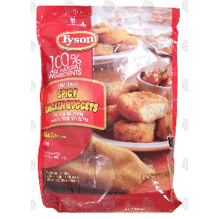 Tyson  fully cooked spicy chicken nuggets 27-oz