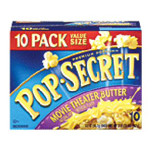 Pop-secret  movie theater butter popcorn, 10 pack value pack 32oz