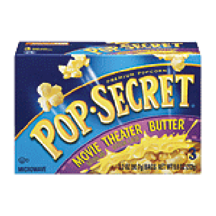 Pop-secret  microwave popcorn, movie theater butter flavor, 3 3.59.6oz
