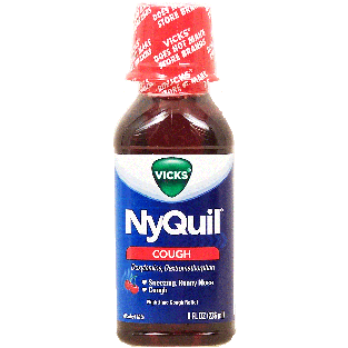 Vicks NyQuil nighttime cough relief, doxylamine, dextromethophan8fl oz