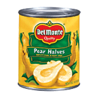 Del Monte  heavy syrup bartlett pear halves 29oz