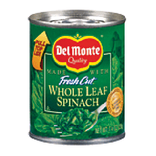 Del Monte Fresh Cut whole leaf spinach  7.75oz