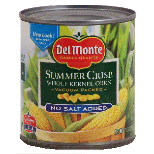 Del Monte Summer Crisp whole kernel golden sweet corn no salt adde 11oz