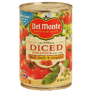 Del Monte Tomatoes Diced  w/Basil Garlic & Oregano  14.5oz