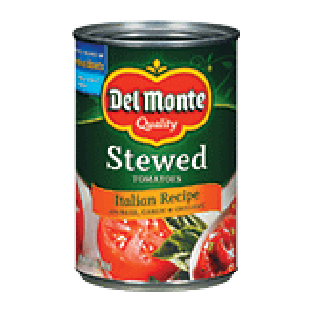 Del Monte Tomatoes Stewed Italian Recipe w/Basil Garlic & Oregan14.5oz