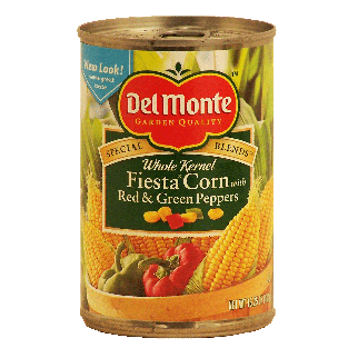 Del Monte Fiesta Corn Whole Kernel w/Red & Green Peppers  15.25oz