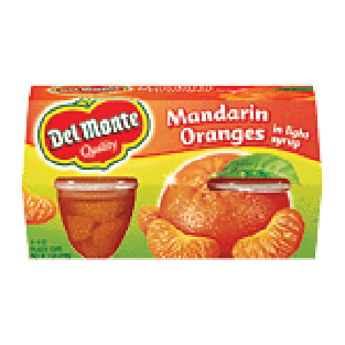 Del Monte Mandarin Orange In Light Syrup 4 Pk 4oz