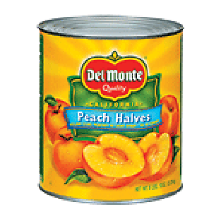 Del Monte  peach halves from California, yellow cling in light sy106oz