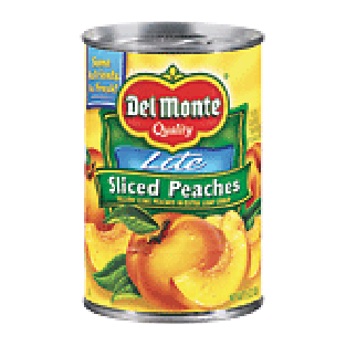 Del Monte Peaches Sliced Lite Yellow Cling In Extra Light Syrup 