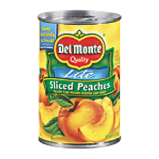 Del Monte Peaches Sliced Lite Yellow Cling In Extra Light Syrup 15oz