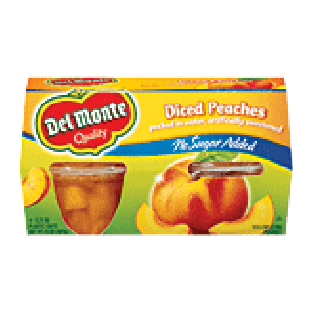 Del Monte Diced Peaches No Sugar Added 3.75 Oz 4pk