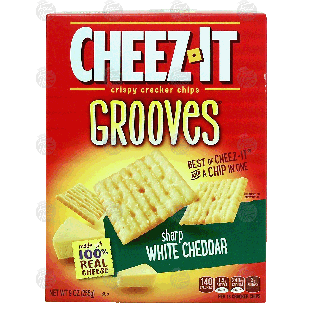 Sunshine Cheez-It grooves; sharp white cheddar crispy cracker chips9oz