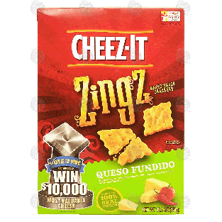 Sunshine Cheez-It zing; queso fundido baked snack crackers, whit12.4oz