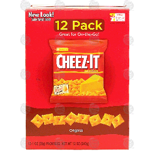 Sunshine Cheez-It original baked snack crackers, 12-1oz packages 12oz