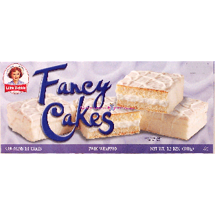 Little Debbie Fancy Cakes 10 twin wrapped white cake with white fr12oz