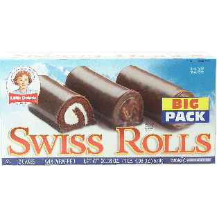 Little Debbie Swiss Rolls twin-wrapped snack cakes, 12-cakes, B20.08oz