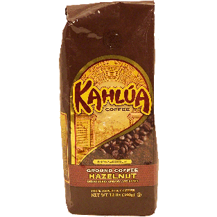 Kahlua  ground coffee, hazelnut flavor 12oz