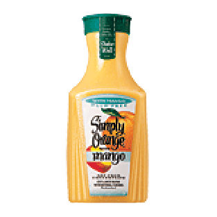 Simply Orange orange juice with mango, pulp free, 100% juice b59fl oz