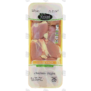 Spartan fresh selections chicken thighs, may have skin or bone, val 1lb
