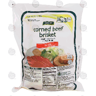 Spartan  corned beef brisket, flat cut, spice packet included, pric1lb