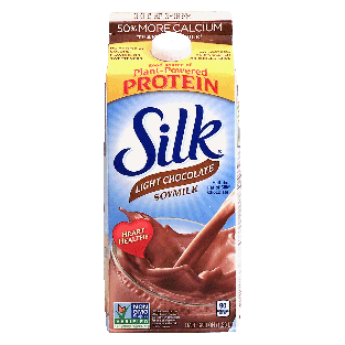 Silk  light chocolate soymilk 0.5gal