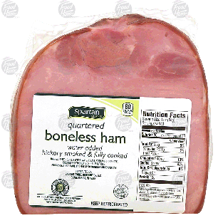 Spartan  boneless ham, quartered, hickory smoked & fully cooked, pr1lb