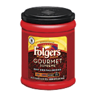 Folgers Gourmet Supreme dark roast ground coffee, deep and full 10.3oz