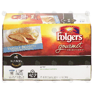 Keurig Folgers Gourmet Selections vanilla biscotti flavored cof3.81-oz