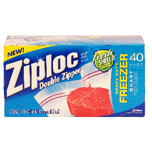 Ziploc  heavy duty quart size freezer bags 40ct